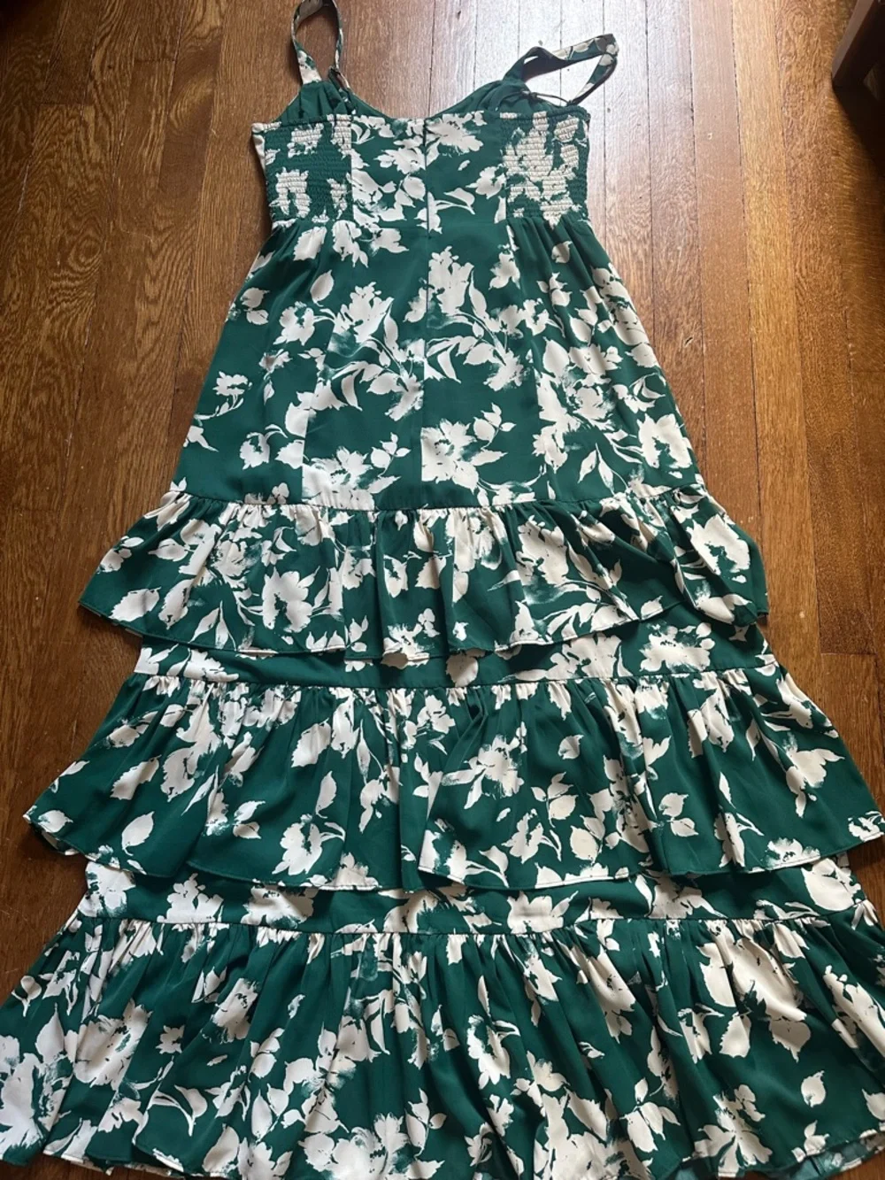 Abercrombie & Fitch Green and White Floral Maxi Dress